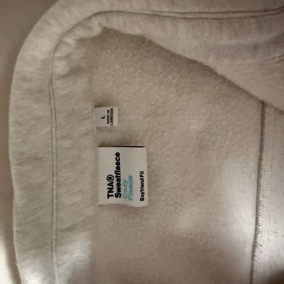 TNA Heather Light Gray Button-Up Sweatshirt Jacket - Picture 4 of 4